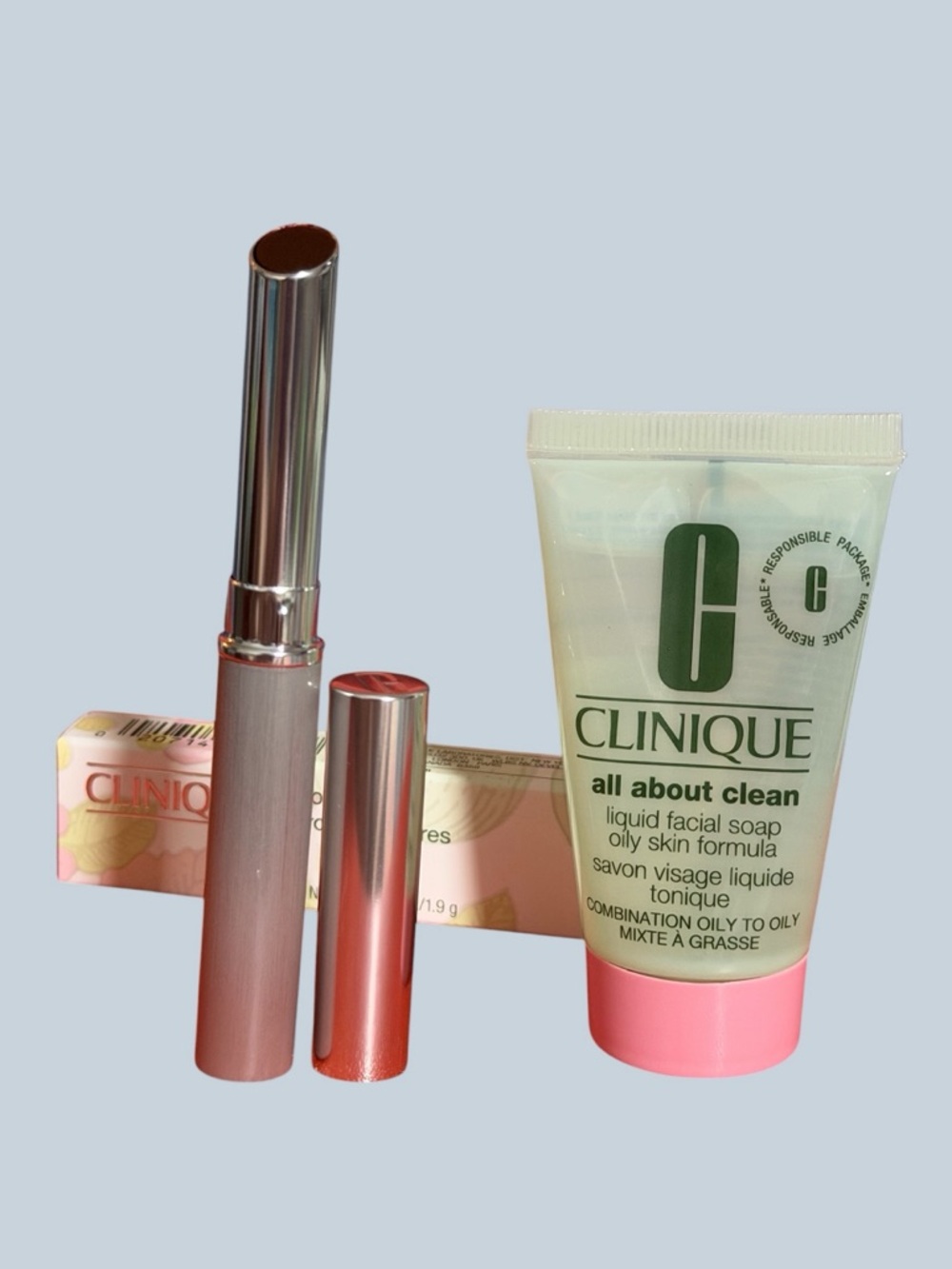 Clinique Almost Lipstick- BLACK HONEY & All About Clean Facial Soap BUNDLE